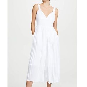 VINCE - Pleated Jumpsuit - Optic White - Size 10